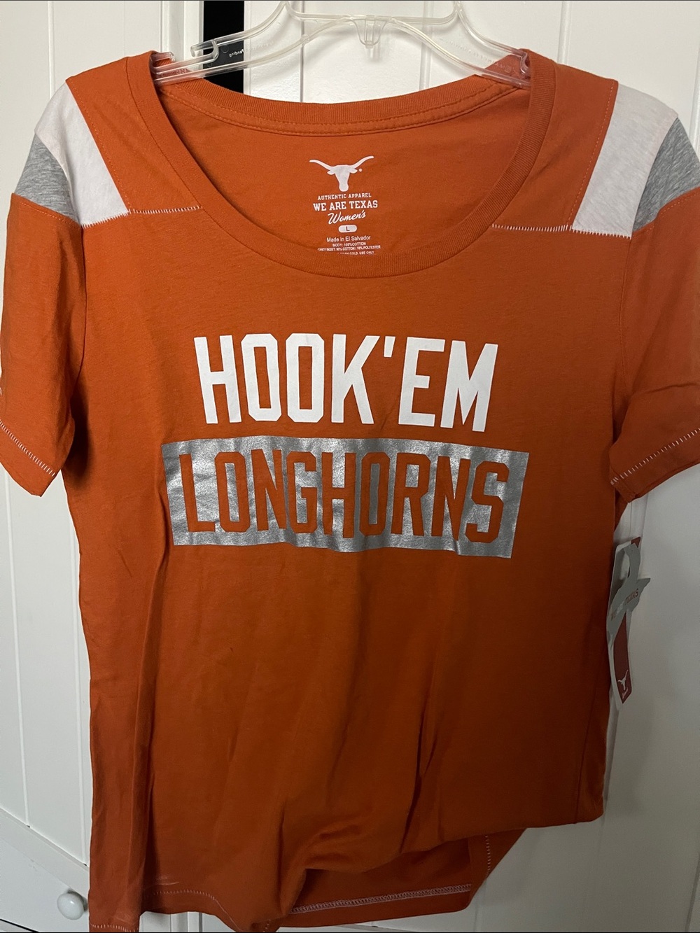 Women's Texas Longhorns 'Hook 'Em' Short Sleeve Tee - Burnt Orange